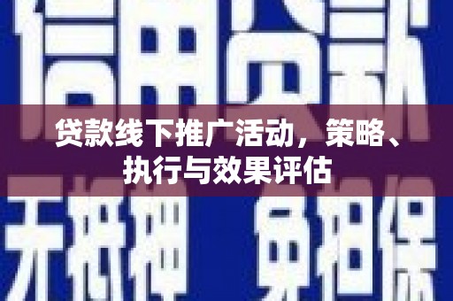 东乡族贷款线下推广活动，策略、执行与效果评估