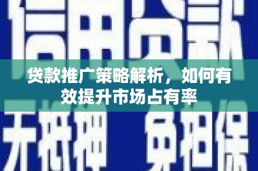 吕梁贷款推广策略解析，如何有效提升市场占有率