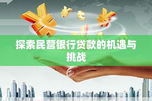 内湖探索民营银行贷款的机遇与挑战