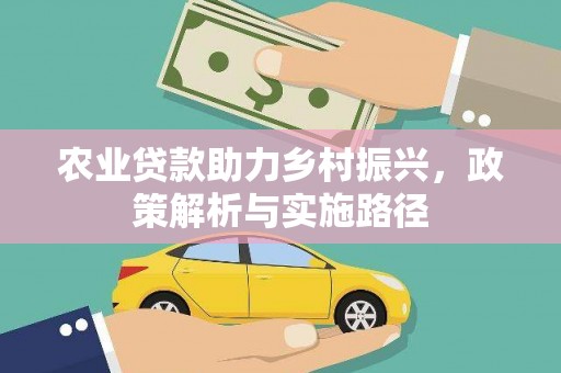 阿里山农业贷款助力乡村振兴，政策解析与实施路径