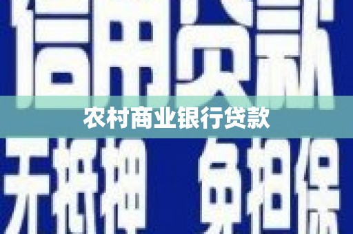 名山农村商业银行贷款