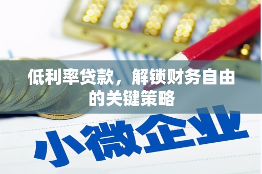 天元低利率贷款，解锁财务自由的关键策略