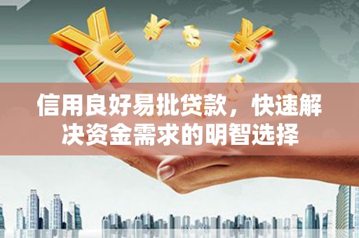 东乡信用良好易批贷款，快速解决资金需求的明智选择