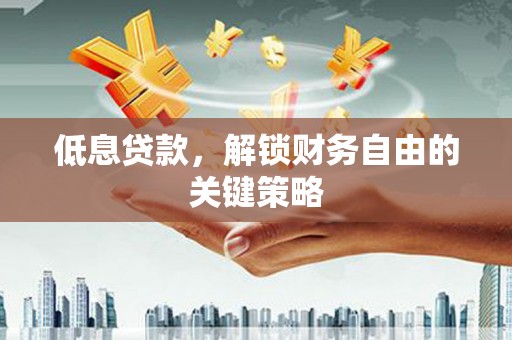 望城低息贷款，解锁财务自由的关键策略