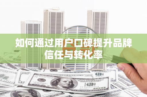 瑞穗如何通过用户口碑提升品牌信任与转化率